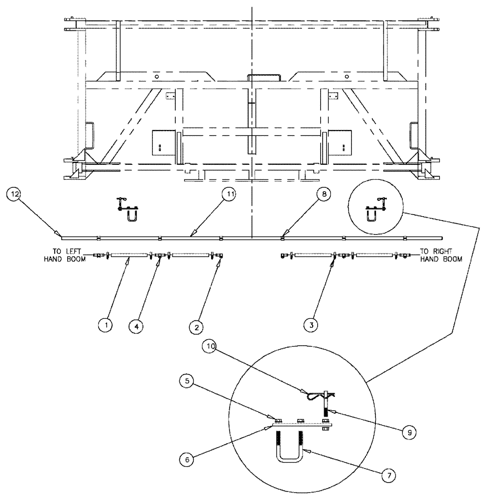 Схема запчастей Case IH 3185 - (09-049) - 90 CENTER, 20" OFF, DUAL WILGER Liquid Plumbing