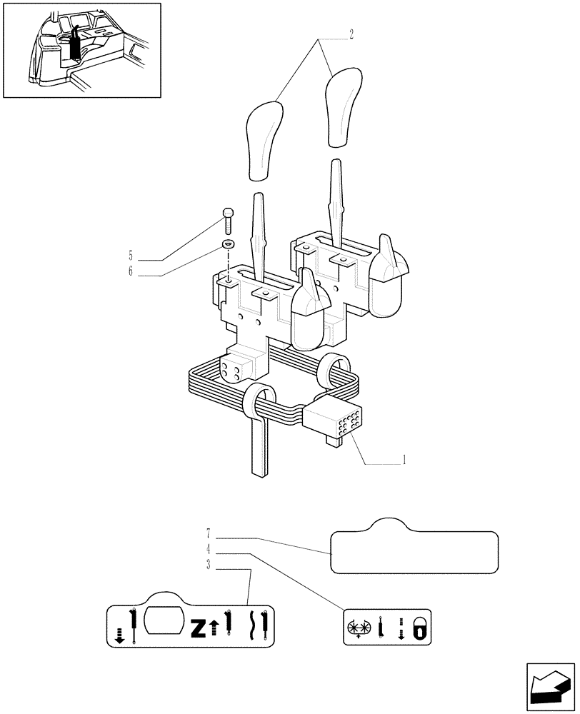 Схема запчастей Case IH MAXXUM 115 - (1.96.2/01) - 2 ELECTRONIC CONTROL VALVES - CONTROL VALVE CONTROL (10) - OPERATORS PLATFORM/CAB