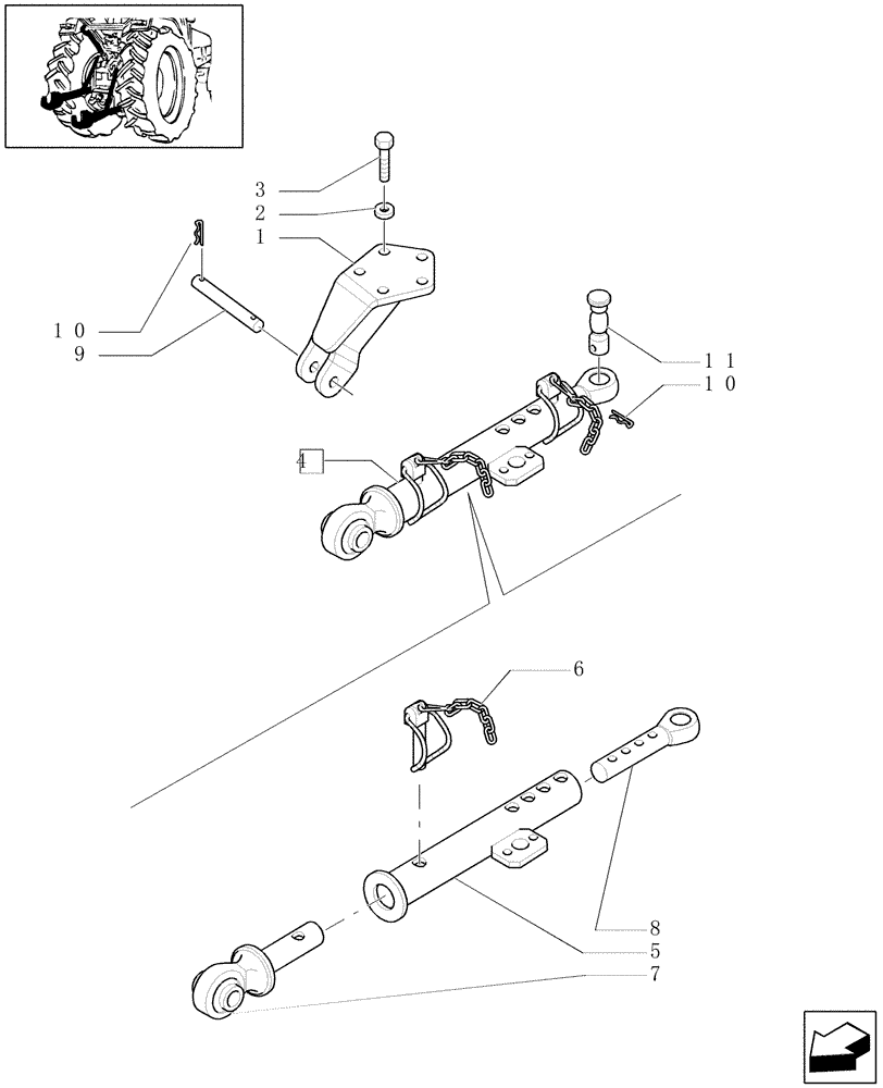 Схема запчастей Case IH MXU115 - (1.89.9) - LATERAL STABILIZERS (09) - IMPLEMENT LIFT