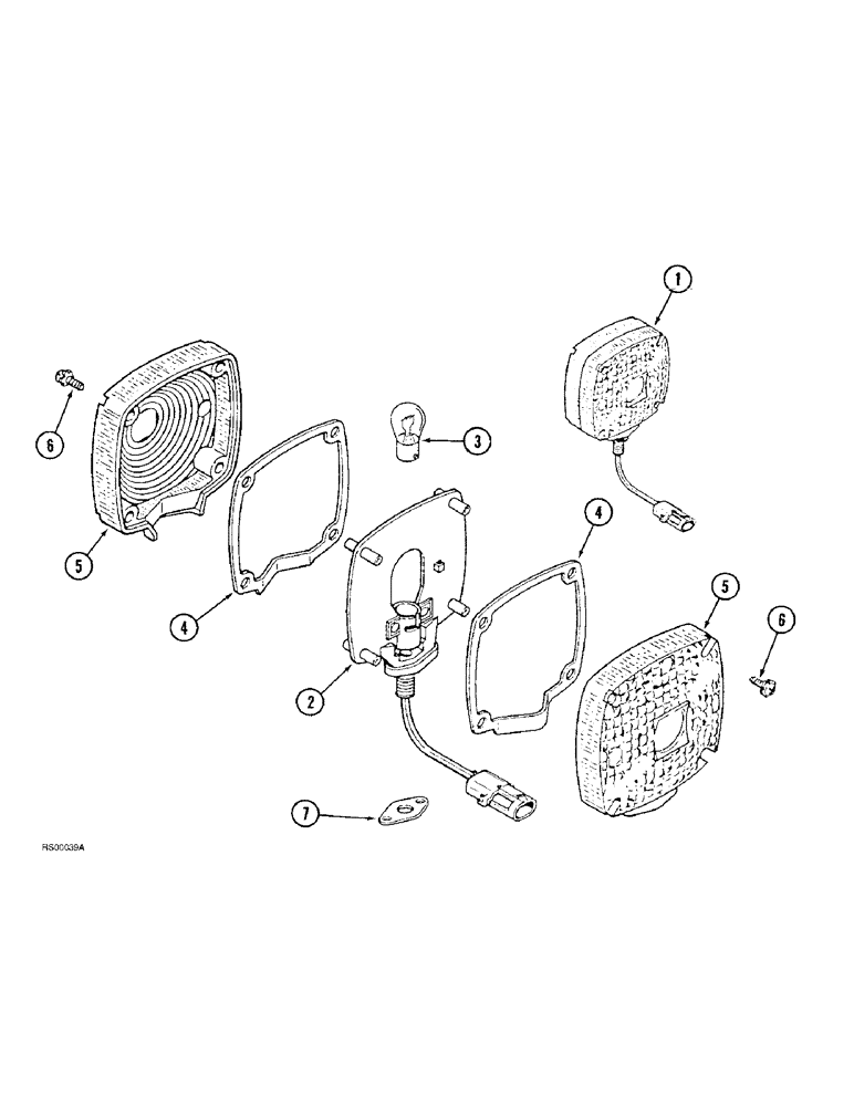 Схема запчастей Case IH 4300 - (4-006) - TURN SIGNAL LAMP (04) - ELECTRICAL SYSTEMS