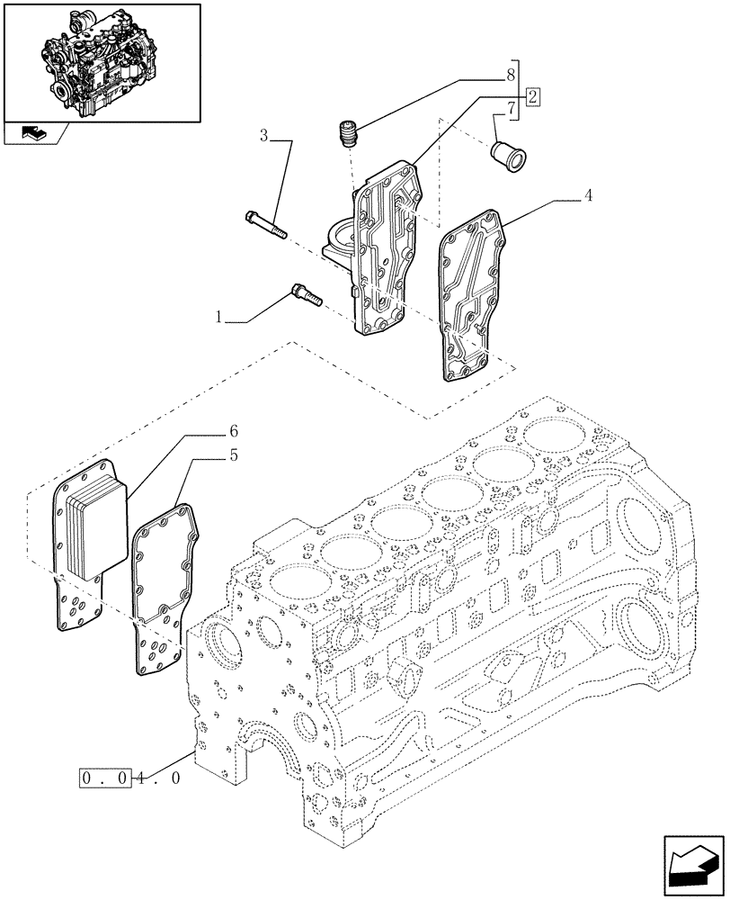 Схема запчастей Case IH PUMA 115 - (0.31.5) - HEAT EXCHANGER - ENGINE (01) - ENGINE