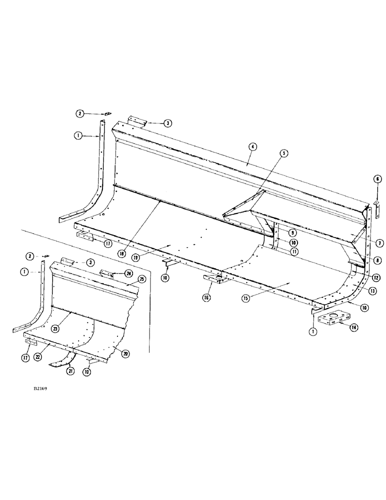 Схема запчастей Case IH 460 - (026) - HEADER AUGER TROUGH (58) - ATTACHMENTS/HEADERS