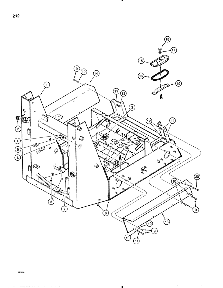 Схема запчастей Case IH 1845B - (212) - CHASSIS (09) - CHASSIS/ATTACHMENTS