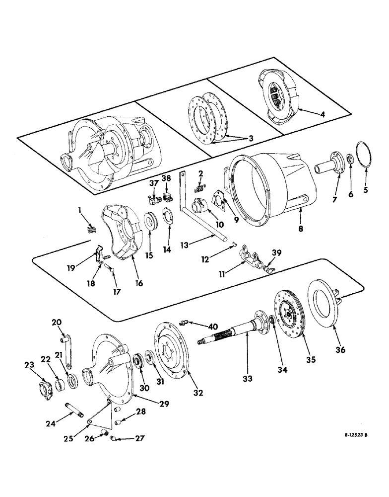 Схема запчастей Case IH 503 - (058) - CLUTCH AND CLUTCH HOUSING (18) - CLUTCH