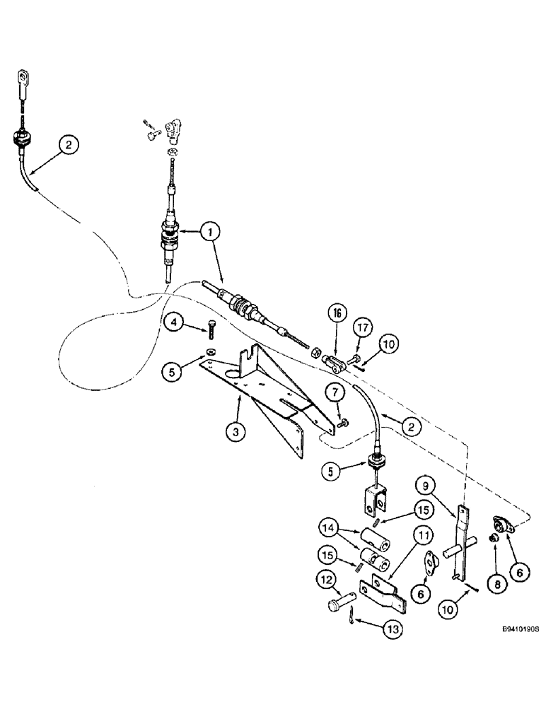 Схема запчастей Case IH 2144 - (6-30) - TRANSMISSION LOWER SHIFT CONTROLS (03) - POWER TRAIN