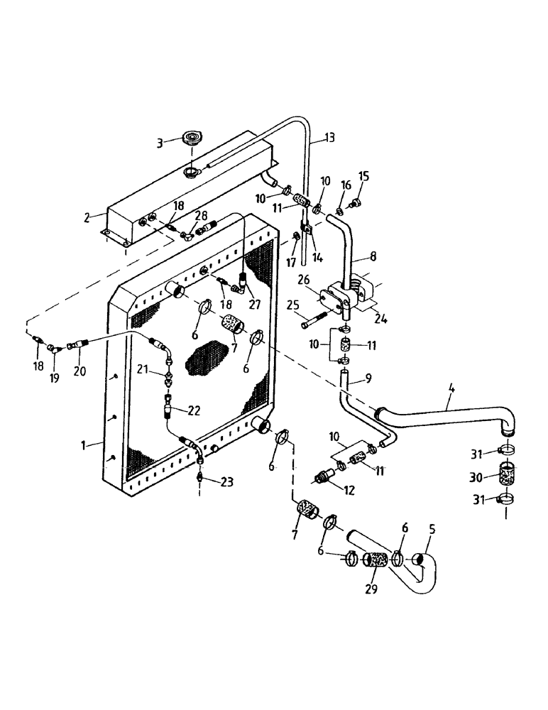 Схема запчастей Case IH 7700 - (C02-05) - WATER RADIATOR, M11-250, FLORIDA OPTION Engine & Engine Attachments