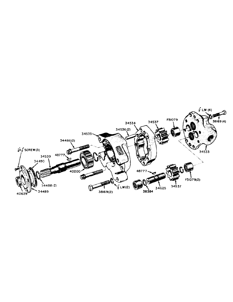 Схема запчастей Case IH 320 - (114) - PARTS FOR 31614 HYDRAULIC PUMP (09) - CHASSIS/ATTACHMENTS