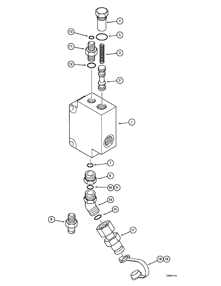 Схема запчастей Case IH 2188 - (5-50) - STEERING PRIORITY VALVE ASSEMBLY, 114851A2 (04) - STEERING