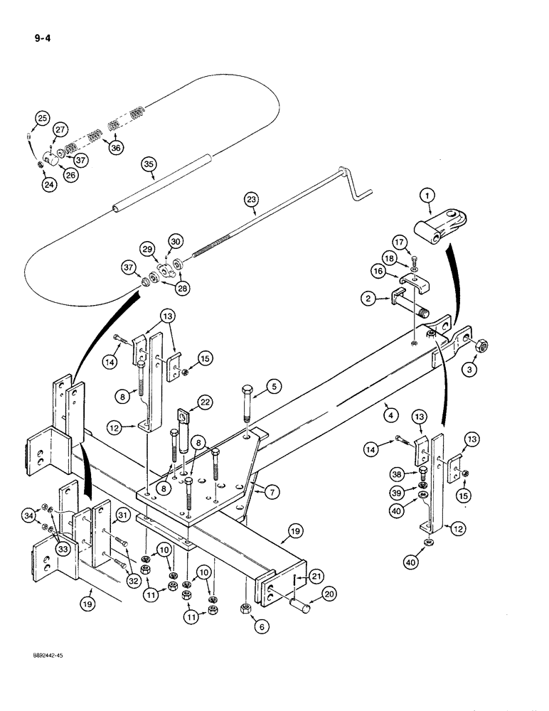 Схема запчастей Case IH 780 - (9-04) - HITCH (09) - CHASSIS/ATTACHMENTS