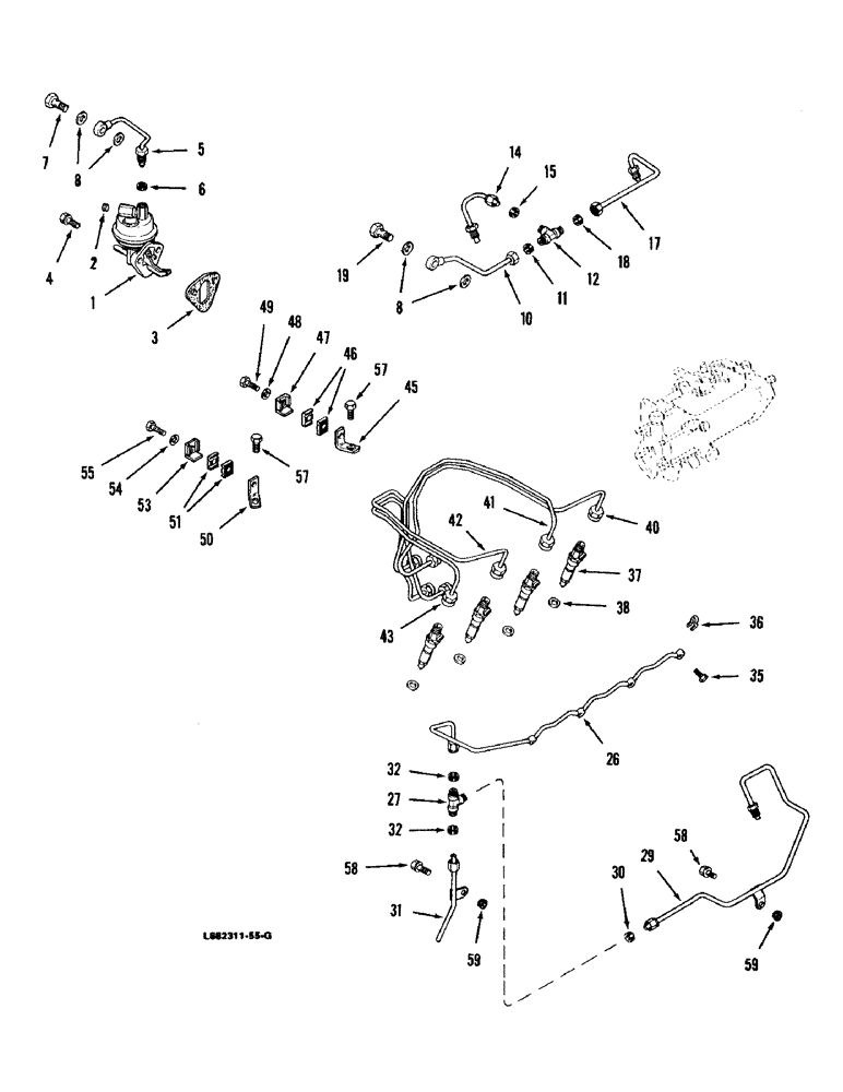 Схема запчастей Case IH 8830 - (2-40) - FUEL INJECTION SYSTEM, DIESEL (03) - FUEL SYSTEM