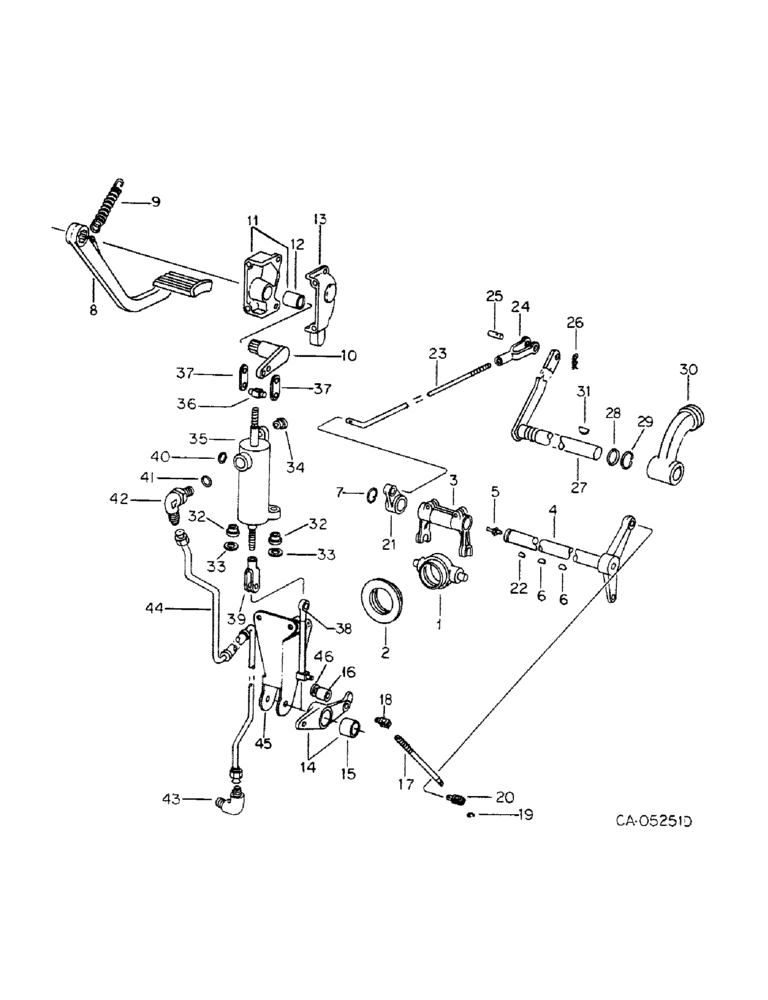 Схема запчастей Case IH 986 - (07-04) - DRIVE TRAIN, CLUTCH CONTROLS AND CONNECTIONS (04) - Drive Train