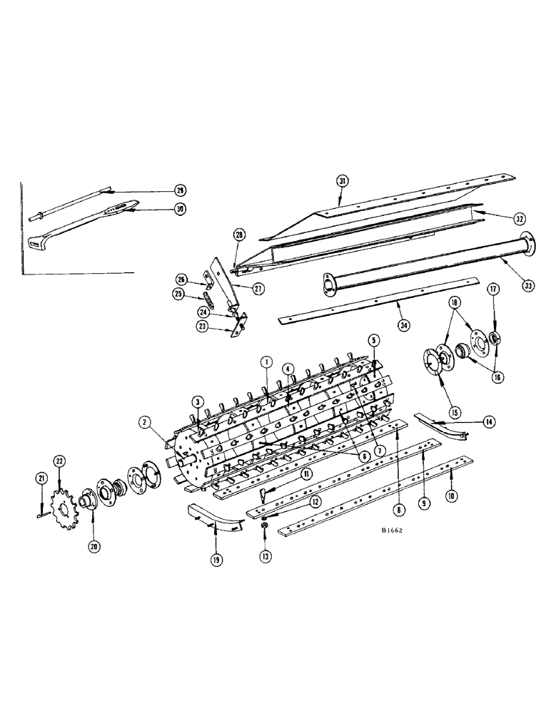 Схема запчастей Case IH 400 - (044) - SPIKE TOOTH CYLINDER (66) - THRESHING