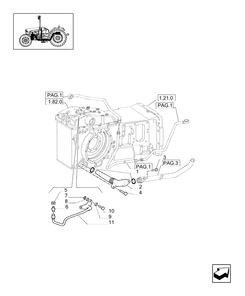 Схема запчастей Case IH JX1060C - (1.82.1[02]) - LIFTER, LINES (07) - HYDRAULIC SYSTEM