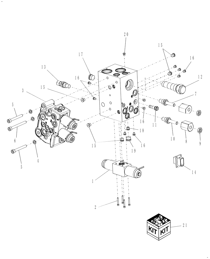 Схема запчастей Case IH AFX8010 - (A.10.A.18[5]) - VALVE, FEEDER LIFT A - Distribution Systems