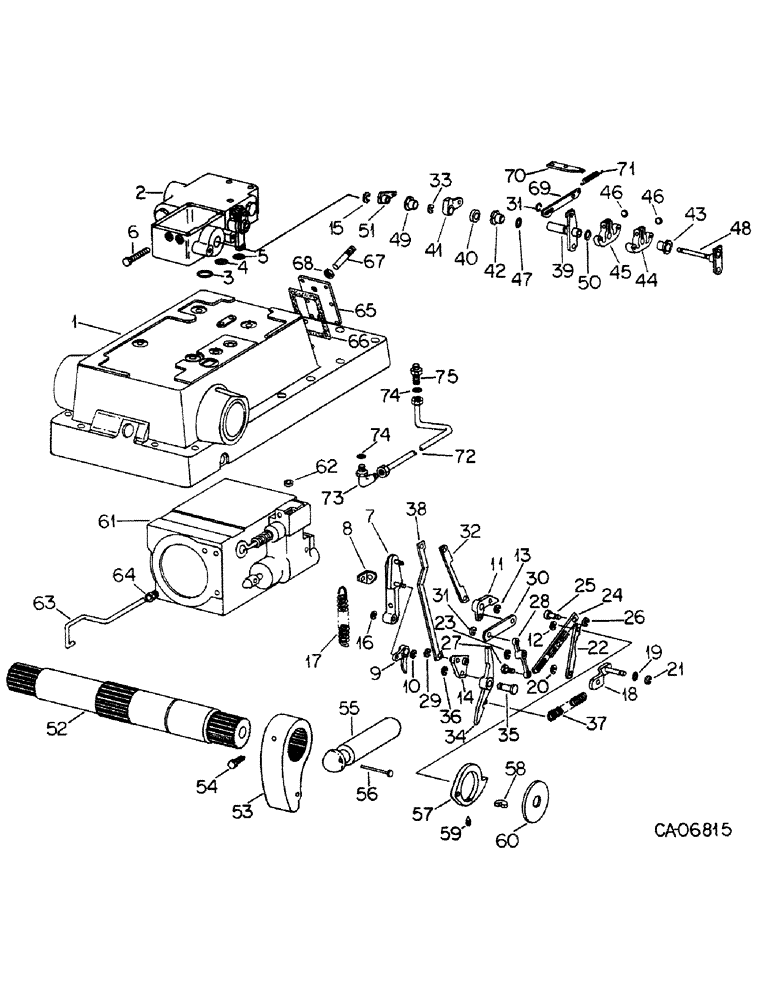 Схема запчастей Case IH 1086 - (10-29) - HYDRAULIC, HYDRAULIC DRAFT CONTROL (07) - HYDRAULICS