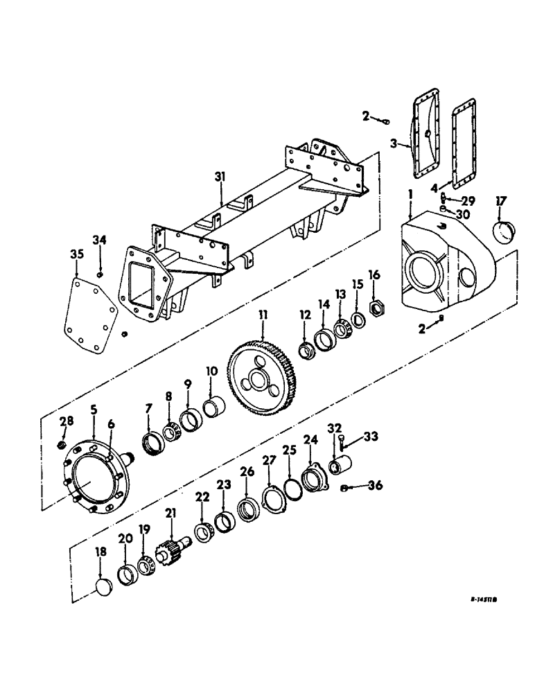 Схема запчастей Case IH 915 - (B-06) - POWER TRAIN, AXLE AND FINAL DRIVE (03) - POWER TRAIN