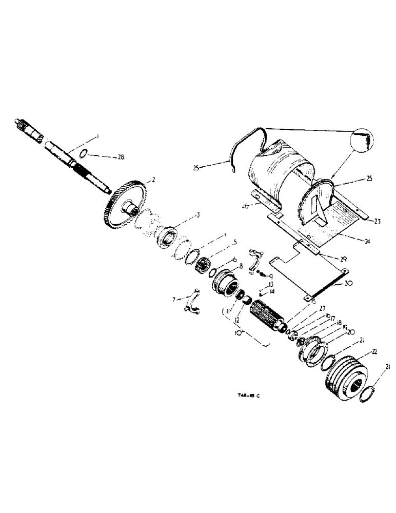 Схема запчастей Case IH 434 - (6-099) - MOWER DRIVE ATTACHMENTS, MOWER DRIVE GEAR AND SHAFTS, 545 R.P.M., SINGLE SPEED - ATTACHMENTS (88) - ACCESSORIES