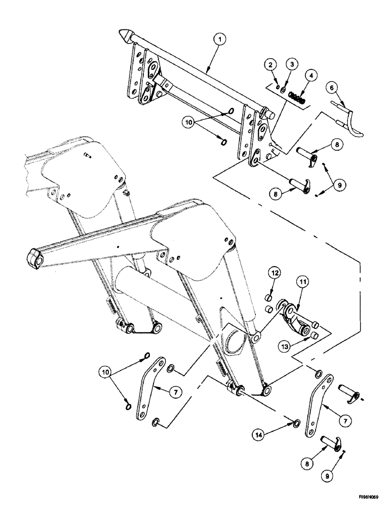 Схема запчастей Case IH L550 - (9-06) - QUICK ATTACH ADAPTER (09) - CHASSIS/ATTACHMENTS