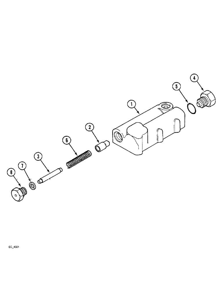 Схема запчастей Case IH 4240 - (8-22) - REGULATOR VALVE ASSEMBLY, FORWARD AND REVERSE (08) - HYDRAULICS