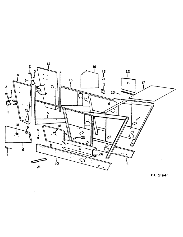 Схема запчастей Case IH 1460 - (17-002) - SEPARATOR SIDES Mounted Equipment