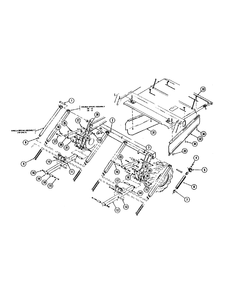 Схема запчастей Case IH 1075 - (040) - HEADER LINKAGE, AUGER HEADER (58) - ATTACHMENTS/HEADERS