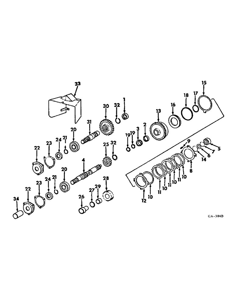 Схема запчастей Case IH 2500 - (07-42) - DRIVE TRAIN, INDEPENDENT POWER TAKE-OFF, DUAL SPEED (04) - Drive Train