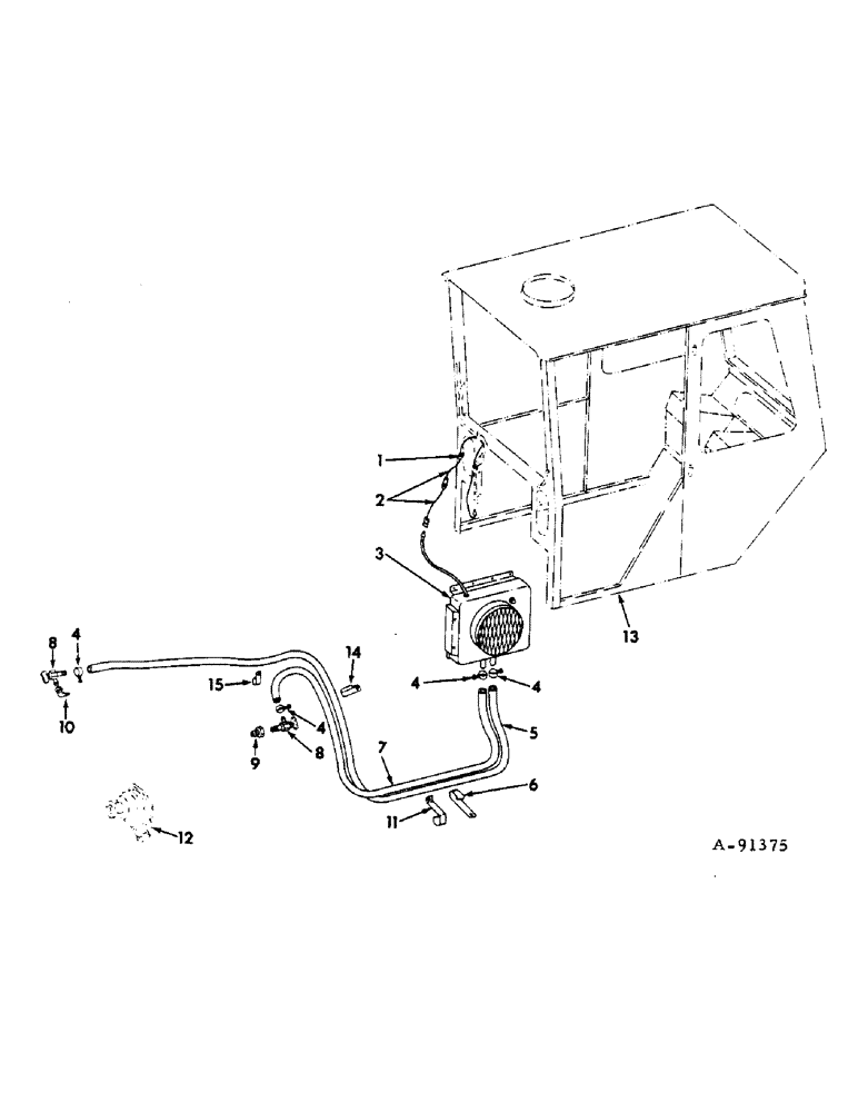 Схема запчастей Case IH 2544 - (N-12) - PARTS ACCESSORIES AND ATTACHMENTS, TRACTOR CAB HEATER AND CONNECTIONS Accessories & Attachments