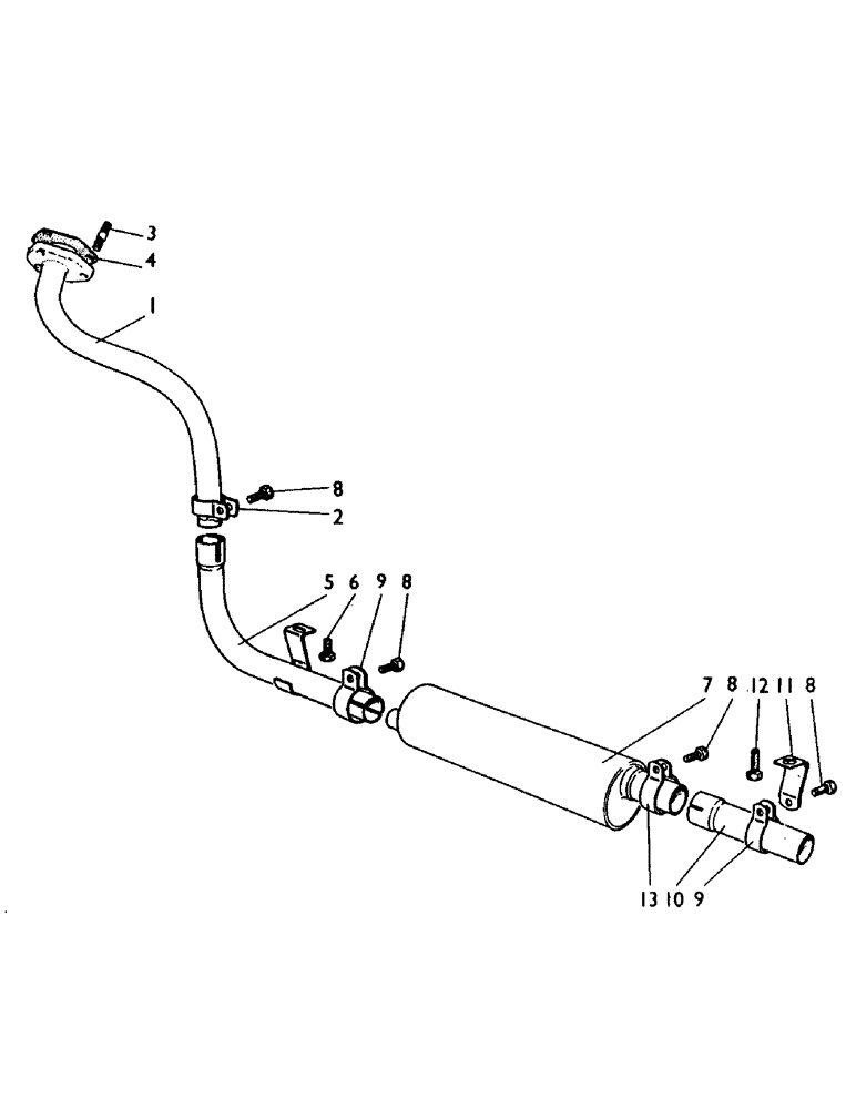 Схема запчастей Case IH 1210 - (A30) - ENGINE, DOWNSWEPT EXHAUST, 1210 AND 1212 TRACTORS, OPTIONAL EQUIPMENT (01) - ENGINE