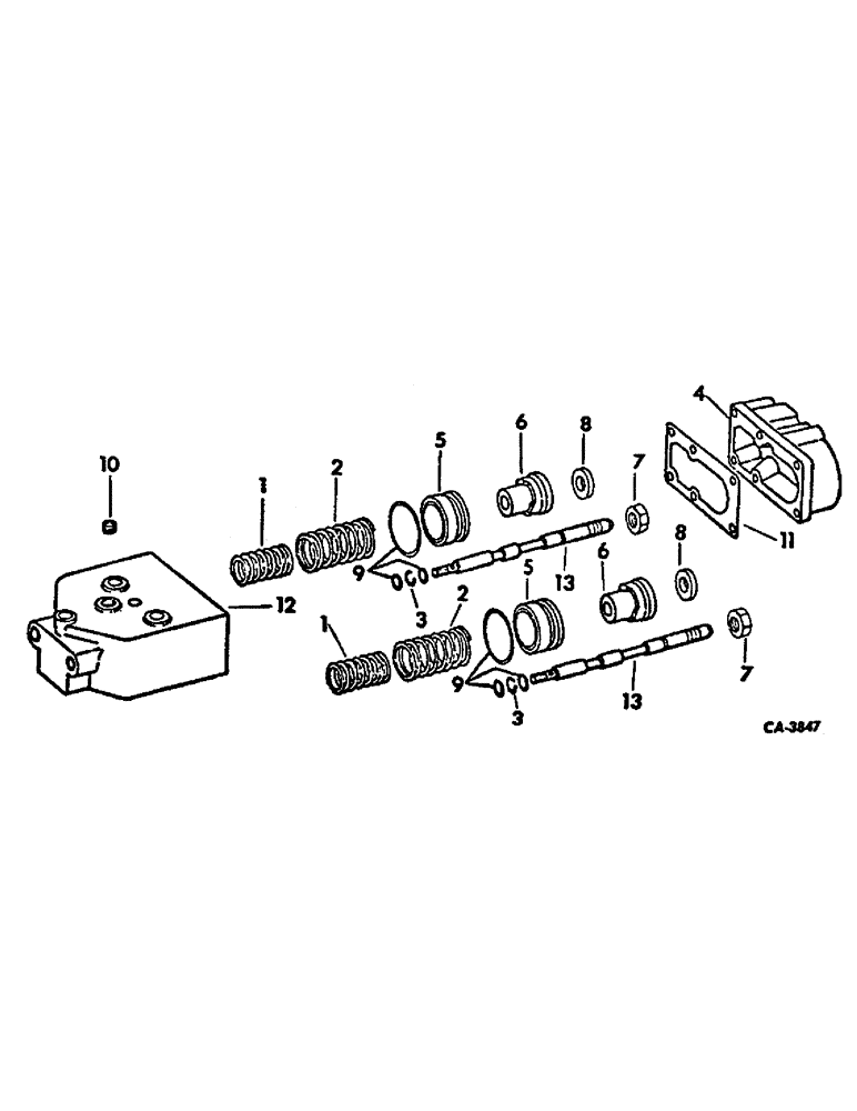 Схема запчастей Case IH 4586 - (10-03) - HYDRAULICS, HYDRAULIC POWER BRAKE VALVE, 4586 TRACTORS WITH SERIAL NO. 1501 AND ABOVE (07) - HYDRAULICS