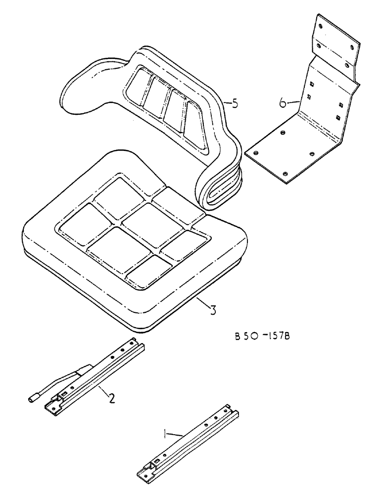 Схема запчастей Case IH 684 - (13-062) - SEAT AND SLIDES, GRAMMER (05) - SUPERSTRUCTURE