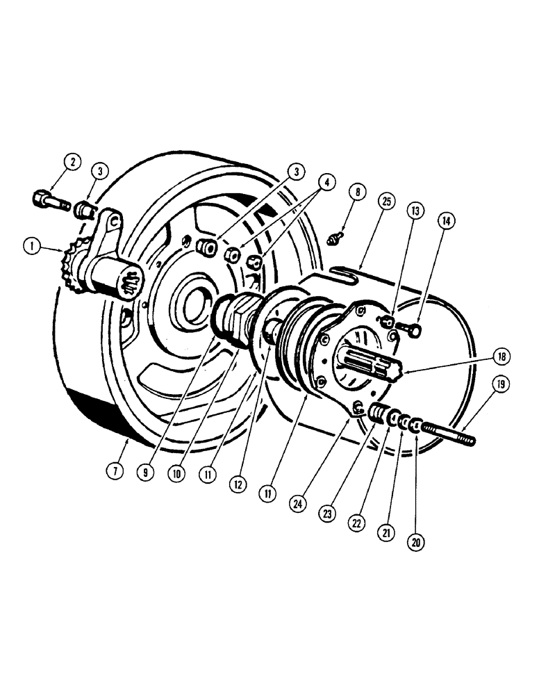 Схема запчастей Case IH 5420 - (9-36) - MAIN DRIVE FLYWHEEL AND CLUTCH (09) - CHASSIS