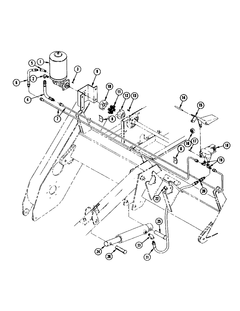 Схема запчастей Case IH 675 - (44) - HYDRAULIC SYSTEM 