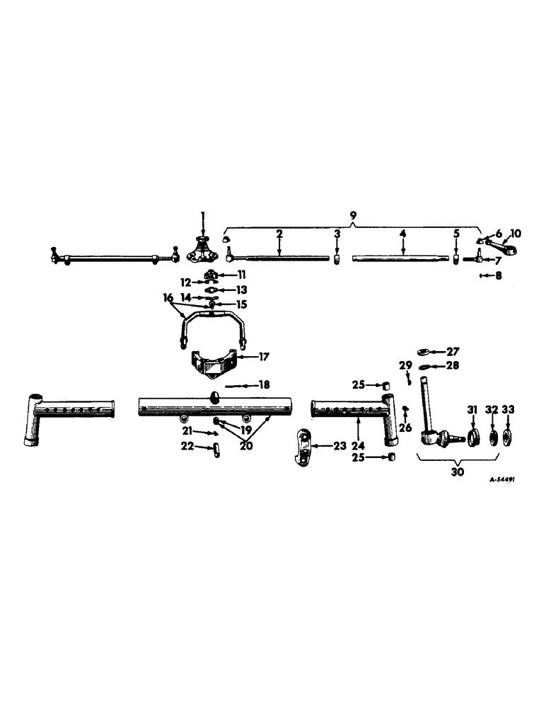 Схема запчастей Case IH 404 - (086) - FRONT AXLE, ADJUSTABLE WIDE TREAD FRONT AXLE, FARMALL 404 (04) - FRONT AXLE