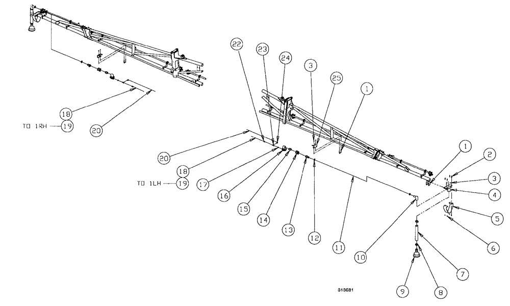 Схема запчастей Case IH SPX4260 - (258) - FOAM MARKER 90 BOOM GROUP (78) - SPRAYING