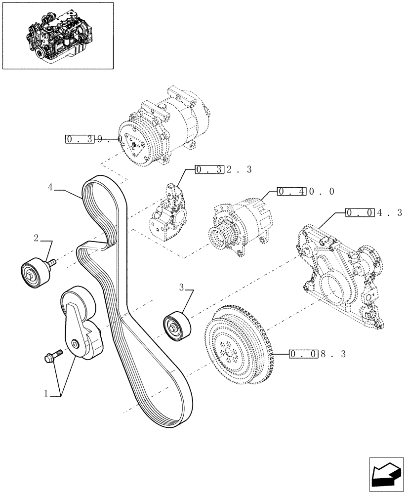 Схема запчастей Case IH F4HE9684D J100 - (0.34.0[01]) - WATER PUMP - CONTROL (504111305) 