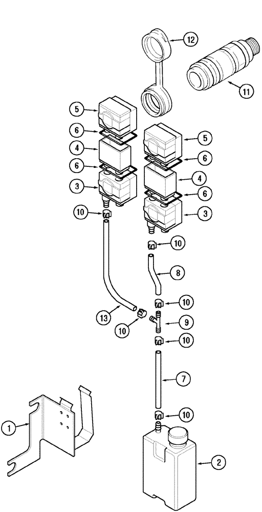 Схема запчастей Case IH MX170 - (08-40) - HYDRAULIC COUPLINGS AND COLLECTORS (35) - HYDRAULIC SYSTEMS