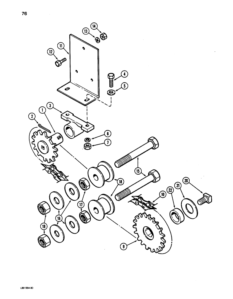 Схема запчастей Case IH 5200 - (76) - GRASS SEED ATTACHMENT, SEED DRIVE 