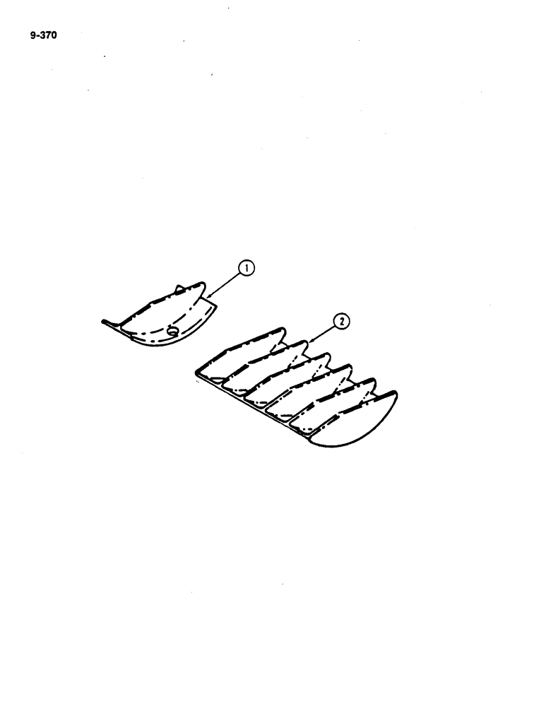 Схема запчастей Case IH 782 - (9-370) - ALUMINUM DEEP RIB COMPRESSOR PLATES - HIGH DRUM (09) - CHASSIS ATTACHMENTS