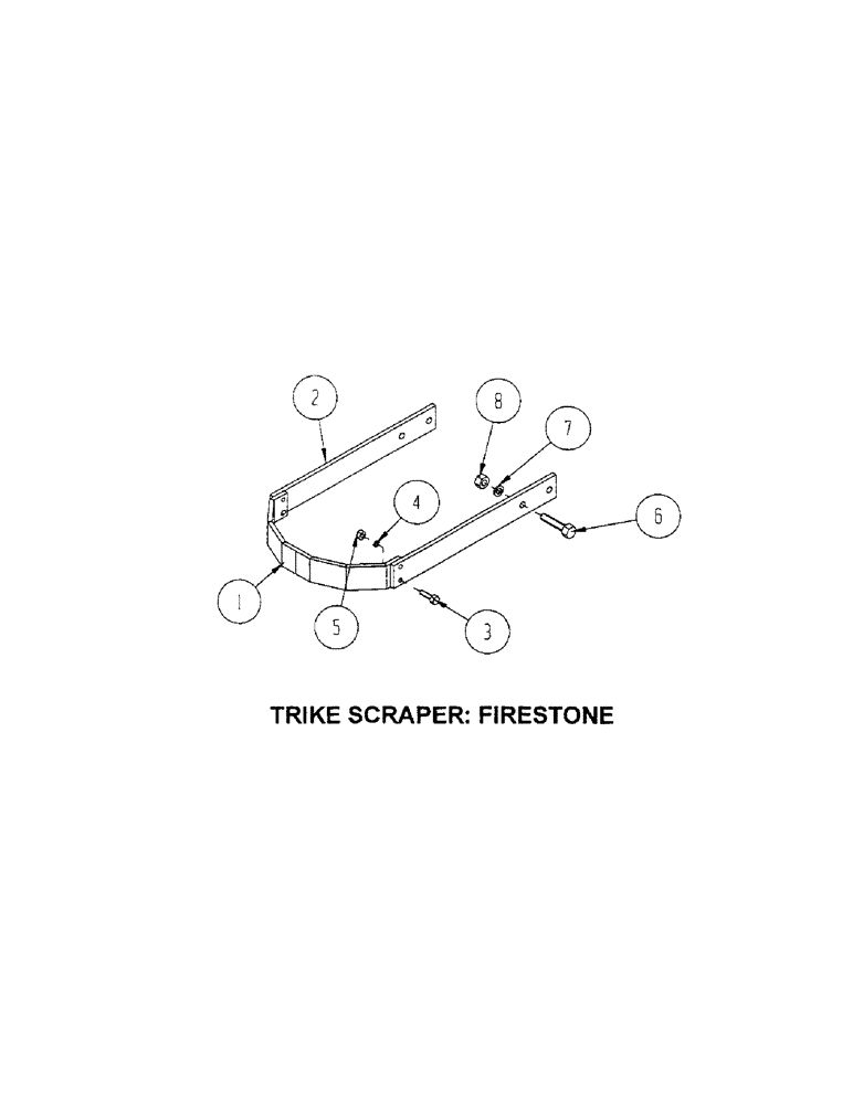 Схема запчастей Case IH 1100 - (E20) - TRIKE SCRAPER: FIRESTONE 