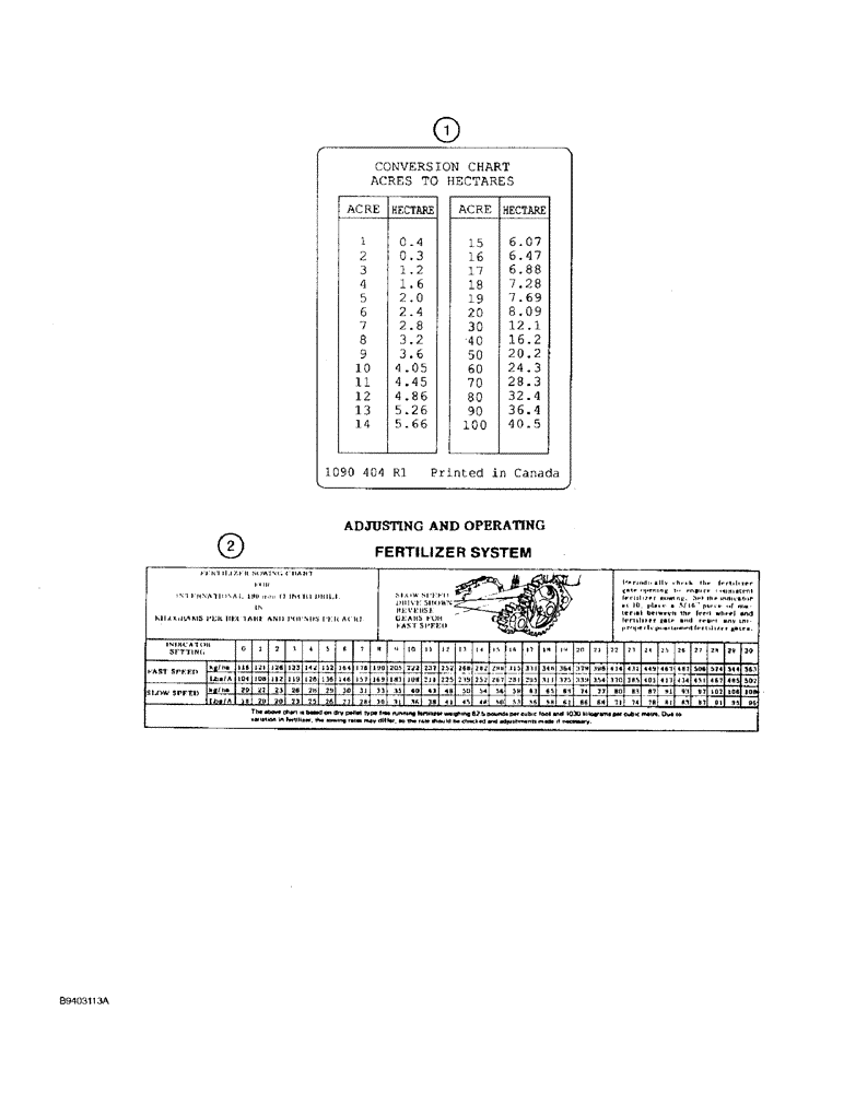 Схема запчастей Case IH 7100 - (9-162) - DECALS, SOWING CHARTS (09) - CHASSIS/ATTACHMENTS