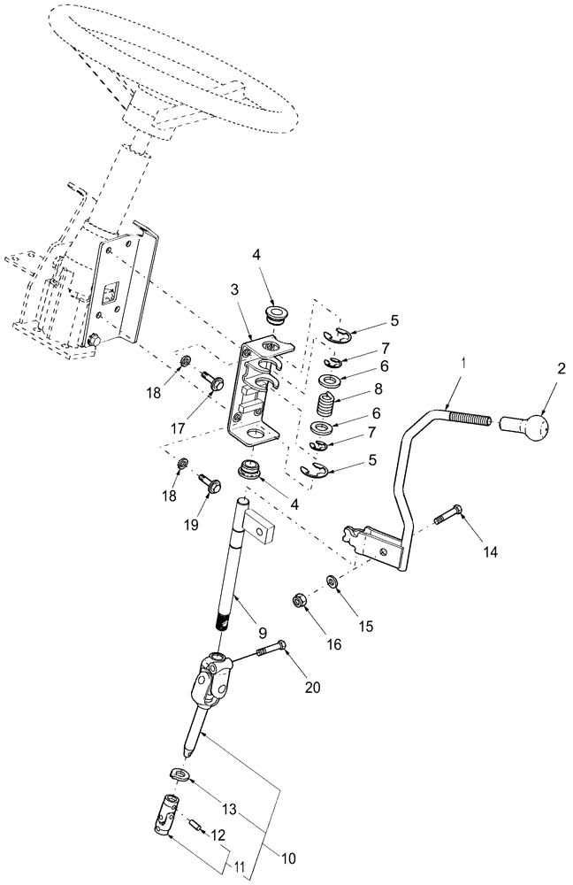 Схема запчастей Case IH FARMALL 31 - (03.19) - COLUMN SHIFT, W/9 X 3 (03) - TRANSMISSION