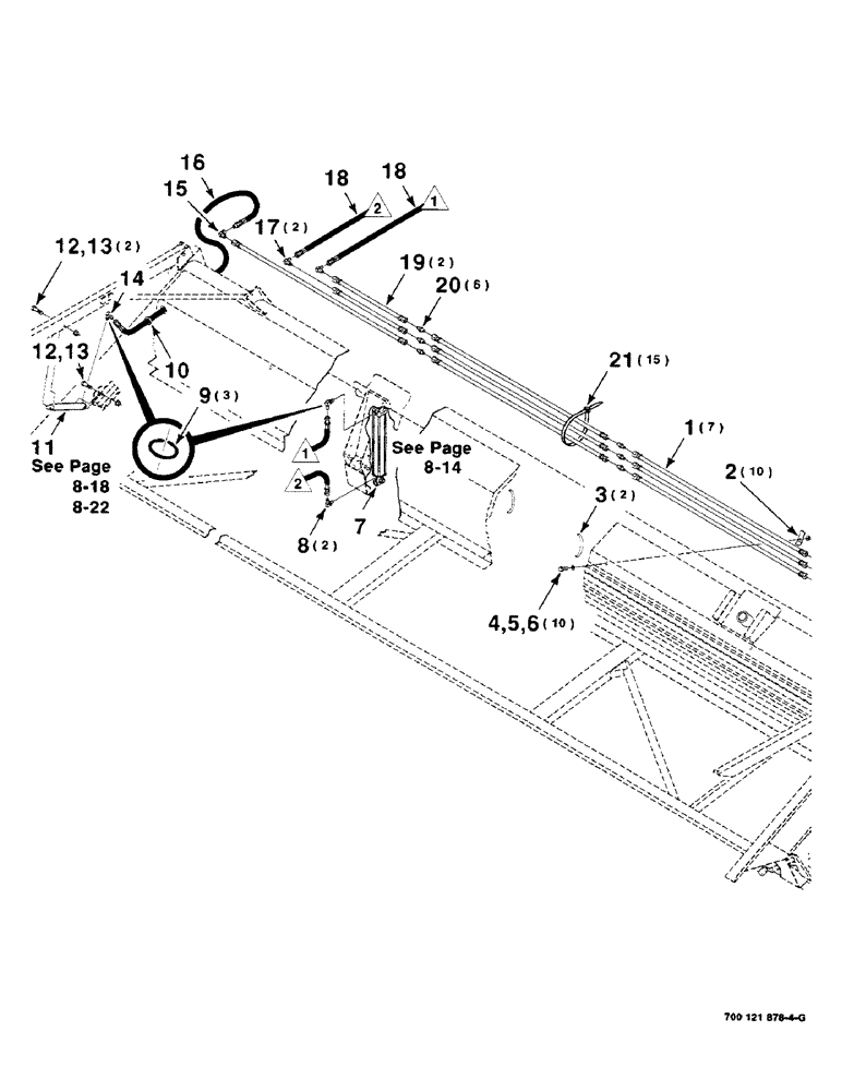 Схема запчастей Case IH 8240 - (8-10) - HYDRAULIC ASSEMBLY, FRAME, 30 FOOT FRAME (35) - HYDRAULIC SYSTEMS