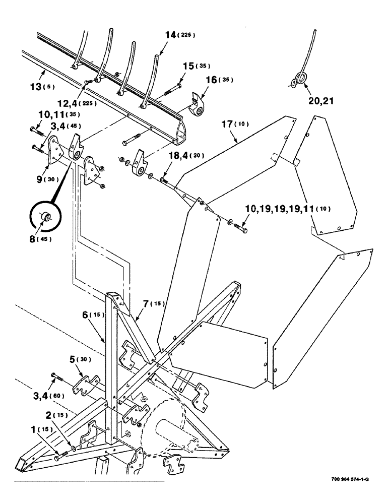 Схема запчастей Case IH 8820 - (9-140) - PICKUP REEL KIT, 15, UNIVERSAL HARVESTER S/N 000000 THRU 224699, TO BE ORDERED THRU WHOLEGOODS ONLY (58) - ATTACHMENTS/HEADERS