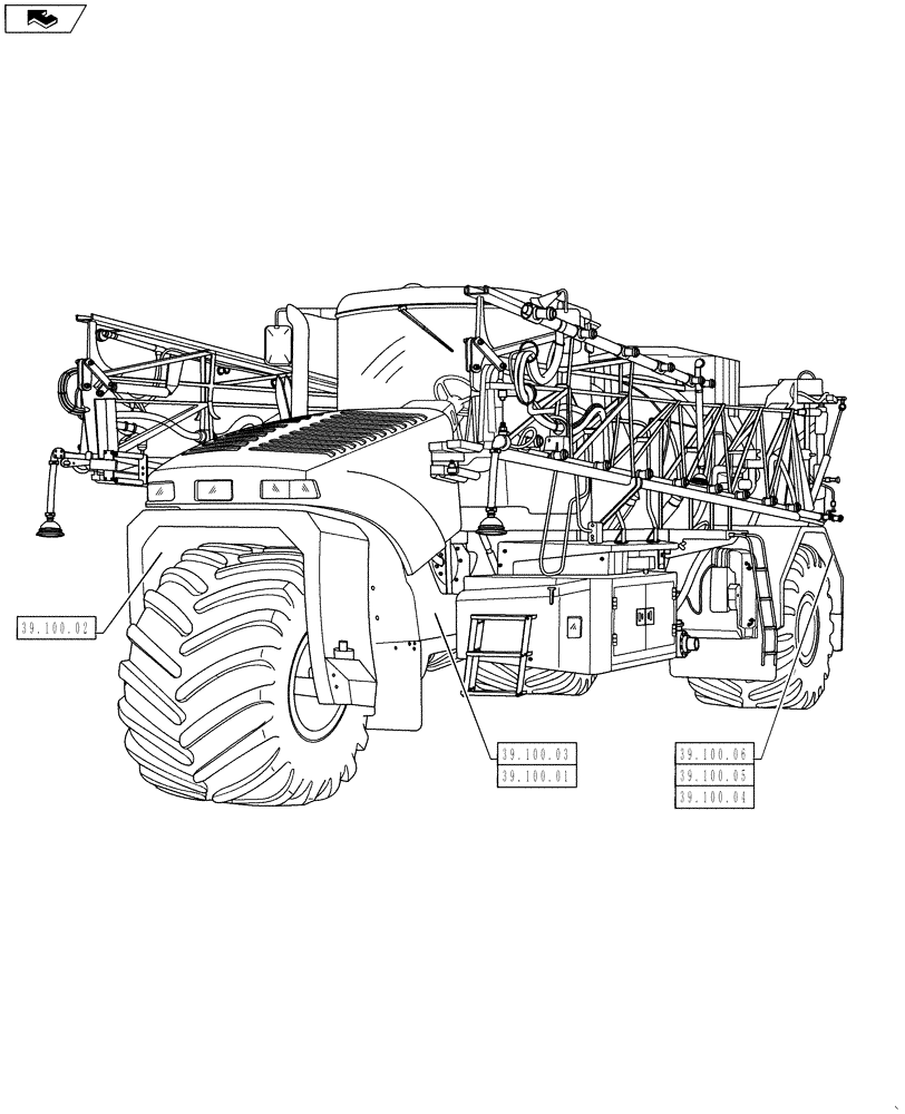 Схема запчастей Case IH TITAN 3030 - (00.000.39) - PICTORIAL INDEX - FRAMES (00) - GENERAL & PICTORIAL INDEX