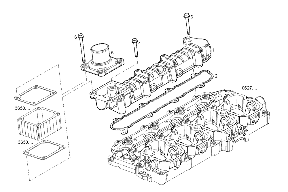 Схема запчастей Case IH F5AE9484G A003 - (0710.249) - INTAKE MANIFOLD 