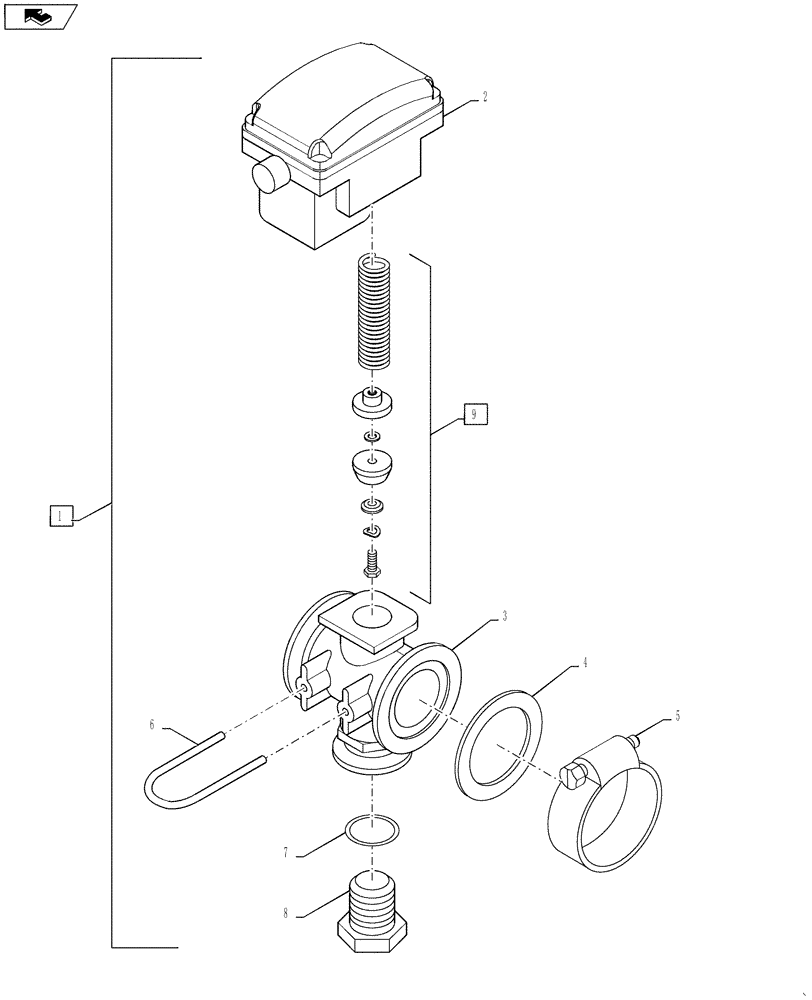 Схема запчастей Case IH 4430 - (40.901.02) - BOOM SHUTOFF VALVE, 6 SECTION, LO-FLOW (40 ) - PLUMBING