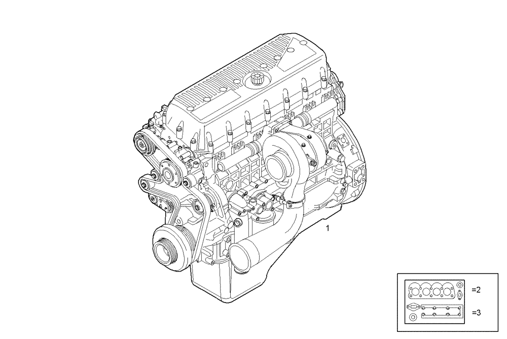 Схема запчастей Case IH F3BE0684Q E902 - (0002.329) - COMPLETE ENGINE 