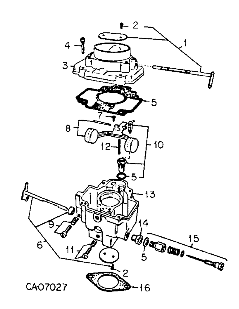 Схема запчастей Case IH 4125 - (12-07) - POWER, CARBURETOR (04) - Drive Train