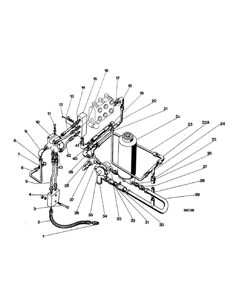 Схема запчастей Case IH 1529 - (088) - BASIC HYDRAULICS UP TO NO. 3755879 