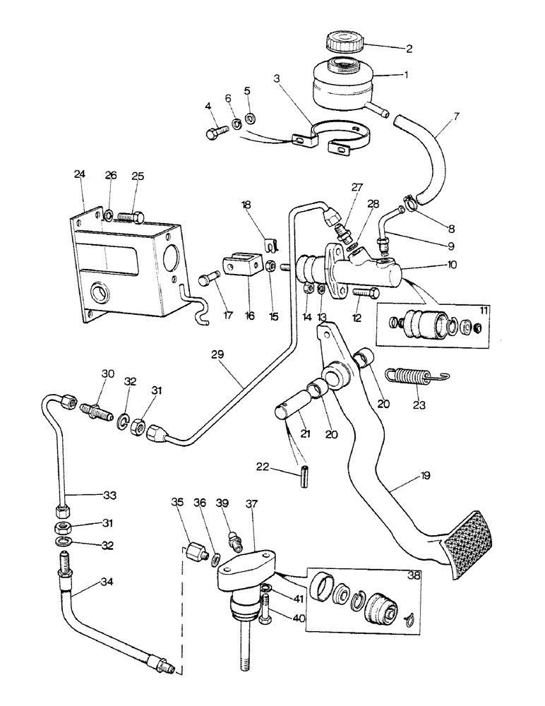 Схема запчастей Case IH 1190 - (C1) - TRANSMISSION CLUTCH RELEASE MECHANISM, HYDRAULIC COMPONENTS (06) - POWER TRAIN